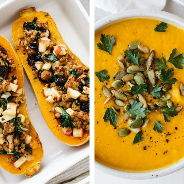 Butternut squash recipes side by side