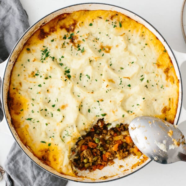 Taking a serving out of the Shepherd's pie recipe.