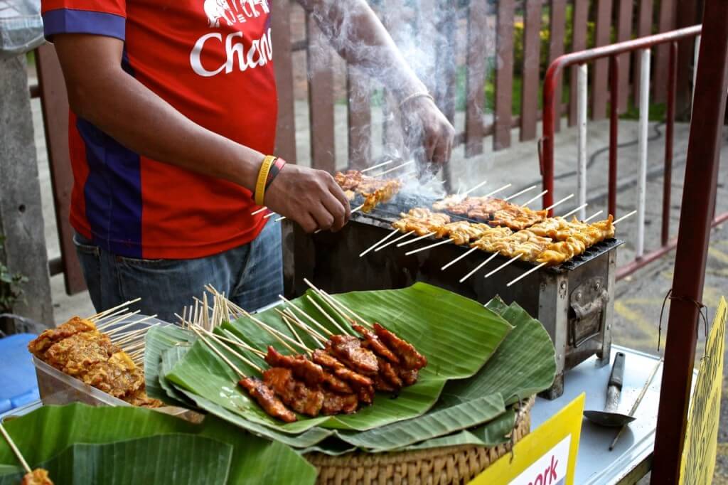 Thailand street food meat