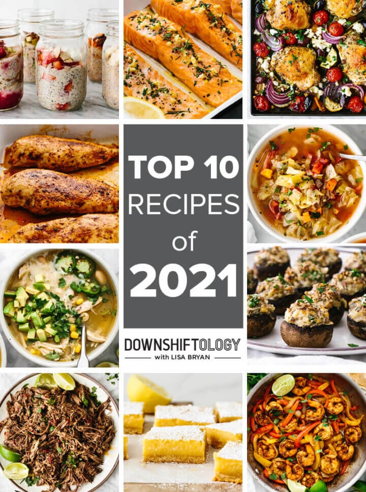 Group photo of top recipes of 2021.