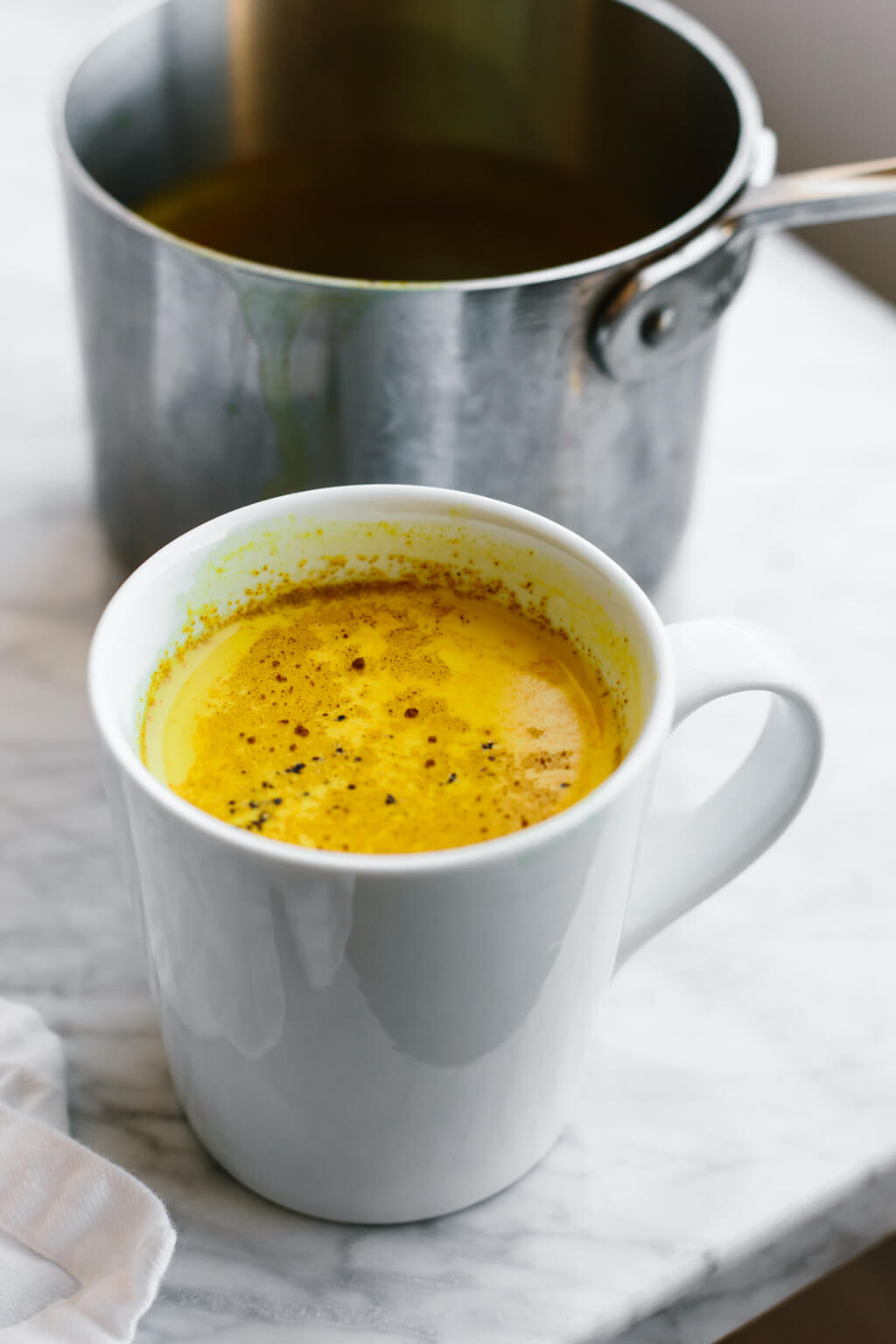 Golden Milk (Turmeric Milk) is tops on the list for a healthy, healing drink. It dairy-free and has potent anti-inflammatory benefits.